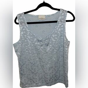 ✨ Vintage Lace Baby Blue Tank – Y2K Romantic Vibes ✨